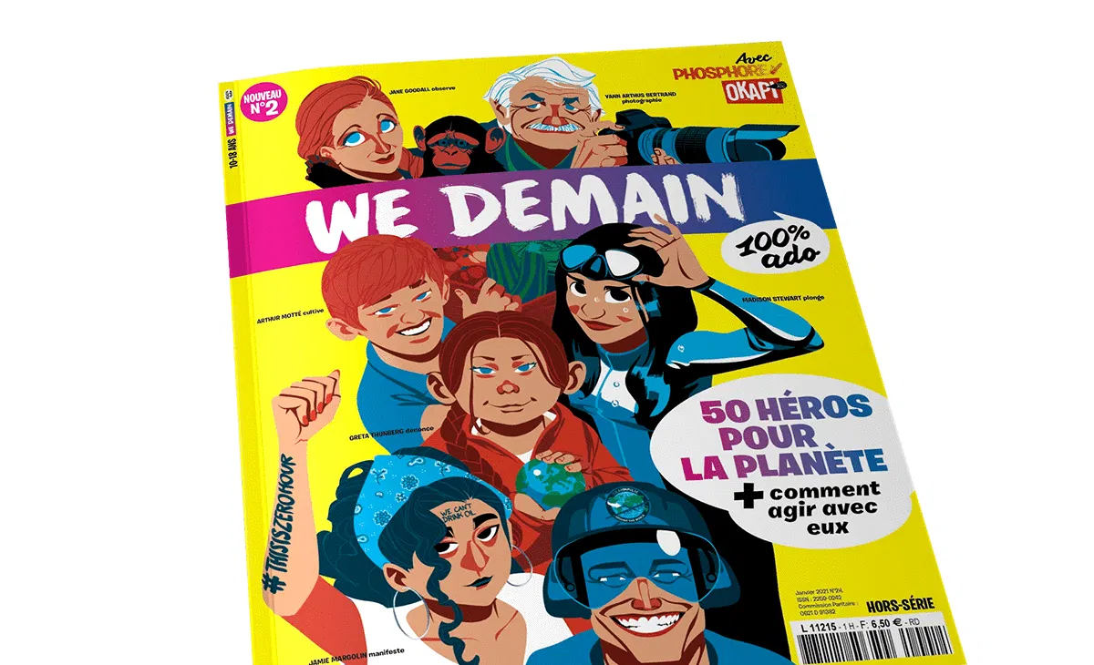 50 héros pour la planète à la Une de WE DEMAIN 100 % ado