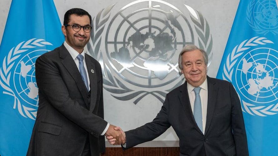 Ahmed Al Jaber et António Guterres