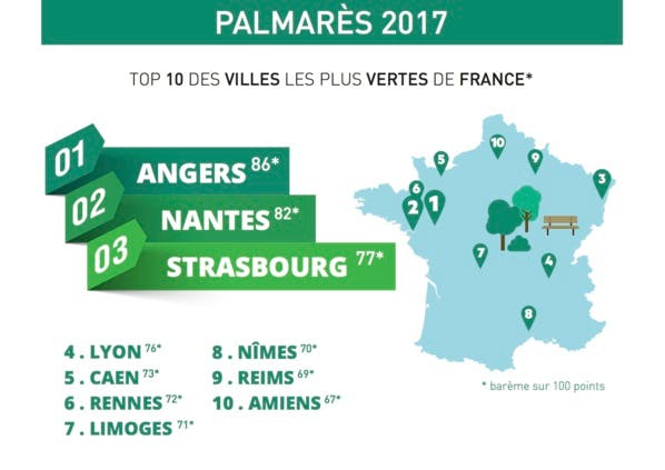 Angers, Nantes et Strasbourg : le palmarès des villes les plus vertes de France