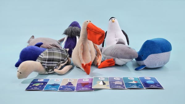 Des peluches au ventre rempli de plastique, pour sensibiliser les enfants à la pollution marine