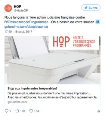 Obsolescence programmée : la première plainte en France vise des fabricants d'imprimantes