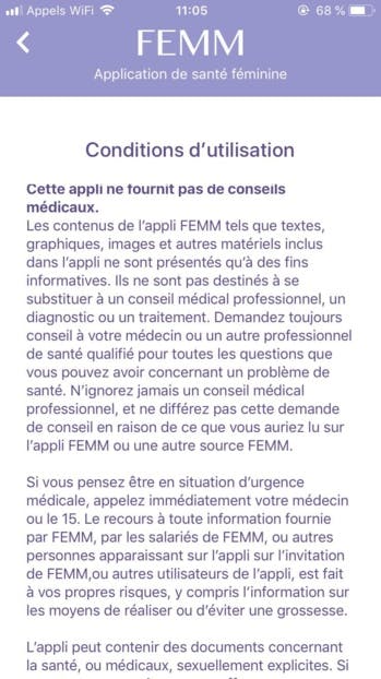 Une appli de contraception