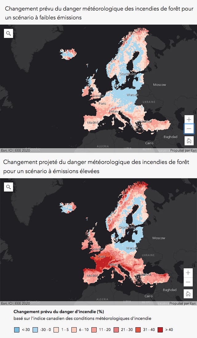 Réchauffement climatique : des cartes choc sur les risques en Europe
