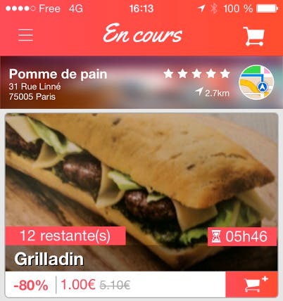 Contre le gaspillage alimentaire, l'appli qui géolocalise les invendus