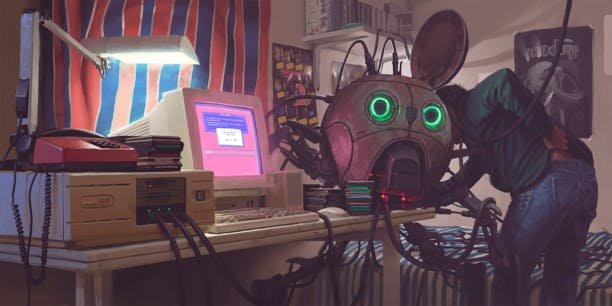 Robots, dinosaures et friches : un artiste suédois revisite les années 1980