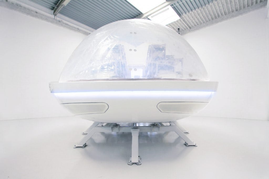 Vue arrière d'un BioPod. Crédit : Interstellar Lab.