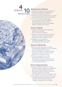 Page récapitulant les différents objectifs proposés par la note de l’Ademe