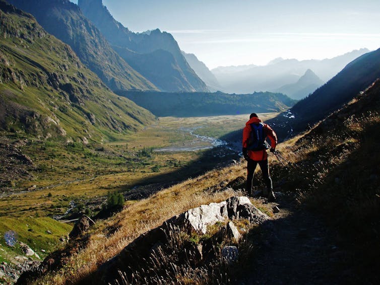 La descente du col de la Seigne (Savoie)
