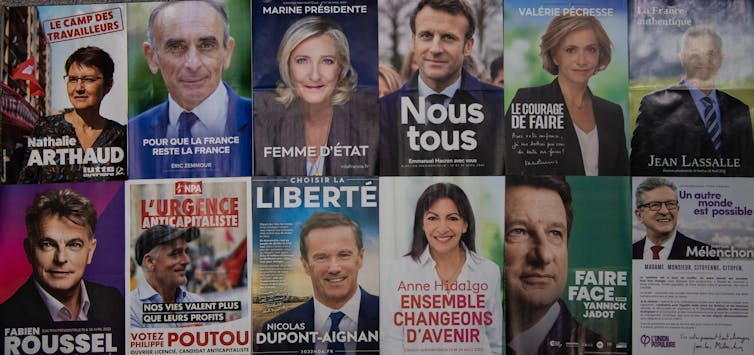 Imgaes de campagne des candidats et candidats pour la campagne présidentielle de 2022