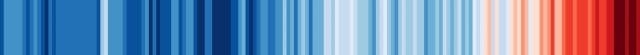 Les "Climate Stripes" de 1850 à 2021. Crédit : UK Met Office CC BY 4.0