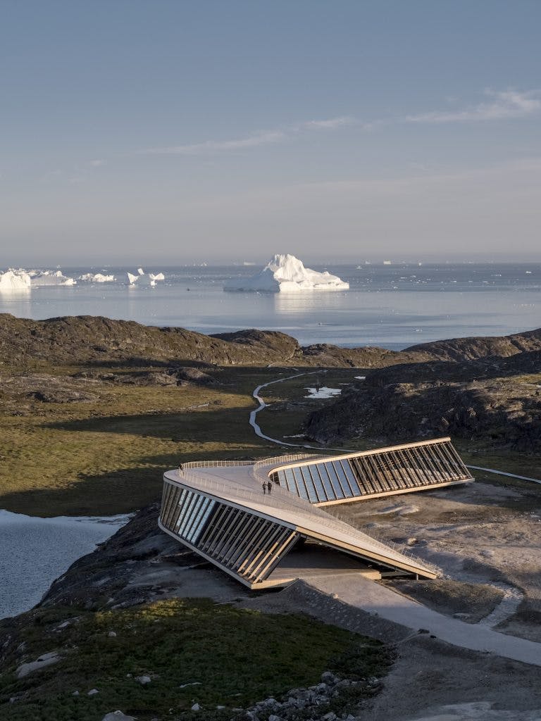 Ilulissat Icefjord Centre, Dorte Mandrup, Ilulissat, Grœnland, 2021. Crédit : Adam Mørk.