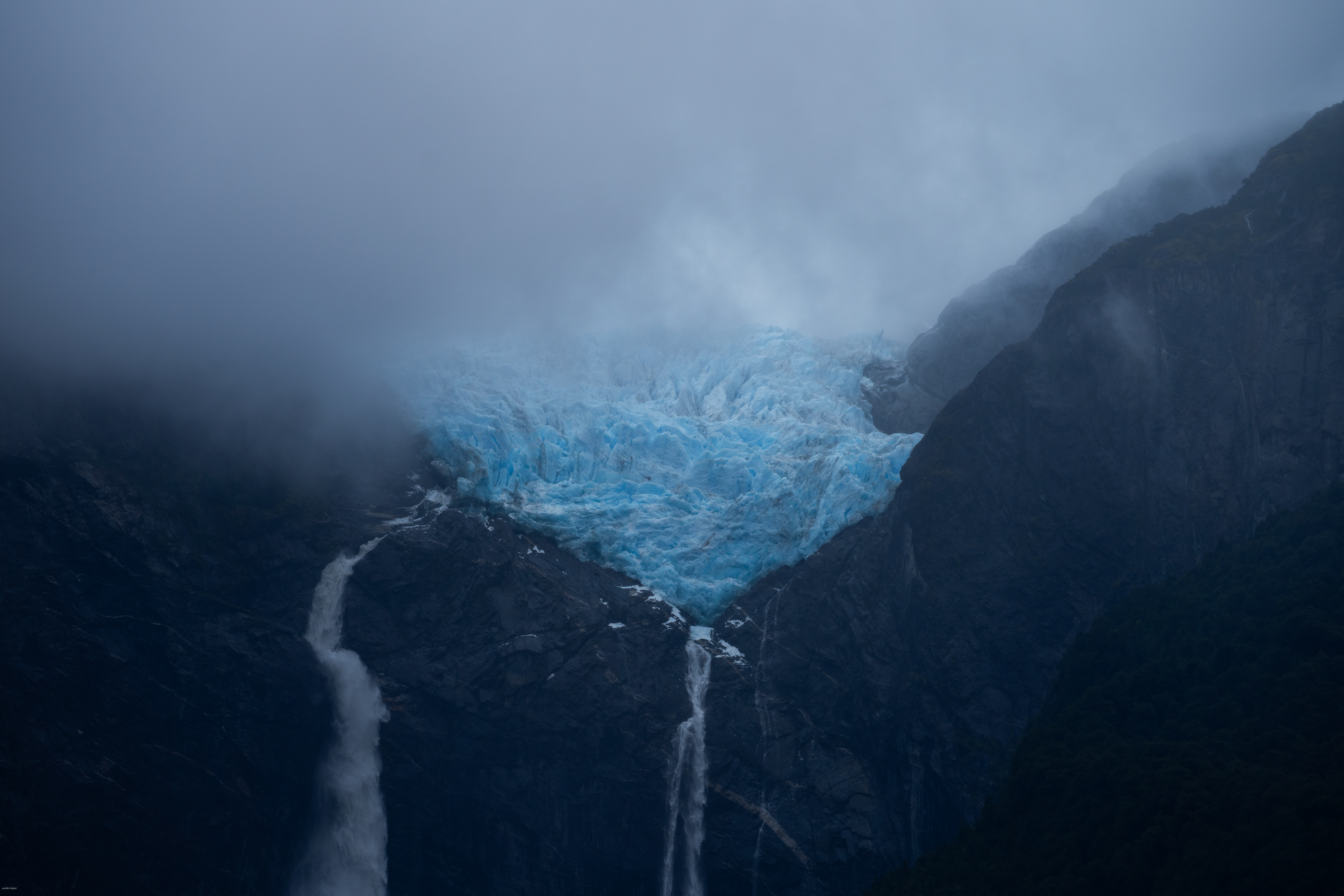Galier dans la brume en Patagonie
