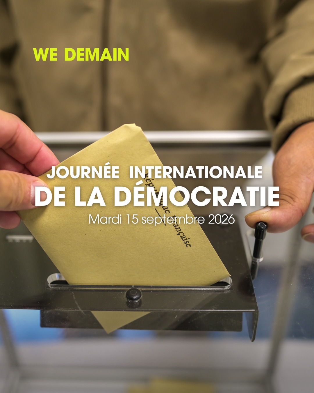 Célébrons la Journée internationale de la démocratie 🌍

Le 25 septembre 2026, rappelle-toi l'importance du dialogue et de l'inclusion pour des sociétés résilientes. Depuis 2007, l'ONU encourage les gouvernements à renforcer les droits fondamentaux et la liberté d'opinion.

Le débat citoyen et les mécanismes de démocratie délibérative sont essentiels pour bâtir un avenir plus juste. Chaque voix compte, et ton engagement peut faire la différence.

Abonne‑toi pour ne rien manquer de nos prochains contenus sur la démocratie et l’engagement citoyen.

 #démocratie #engagement #droits