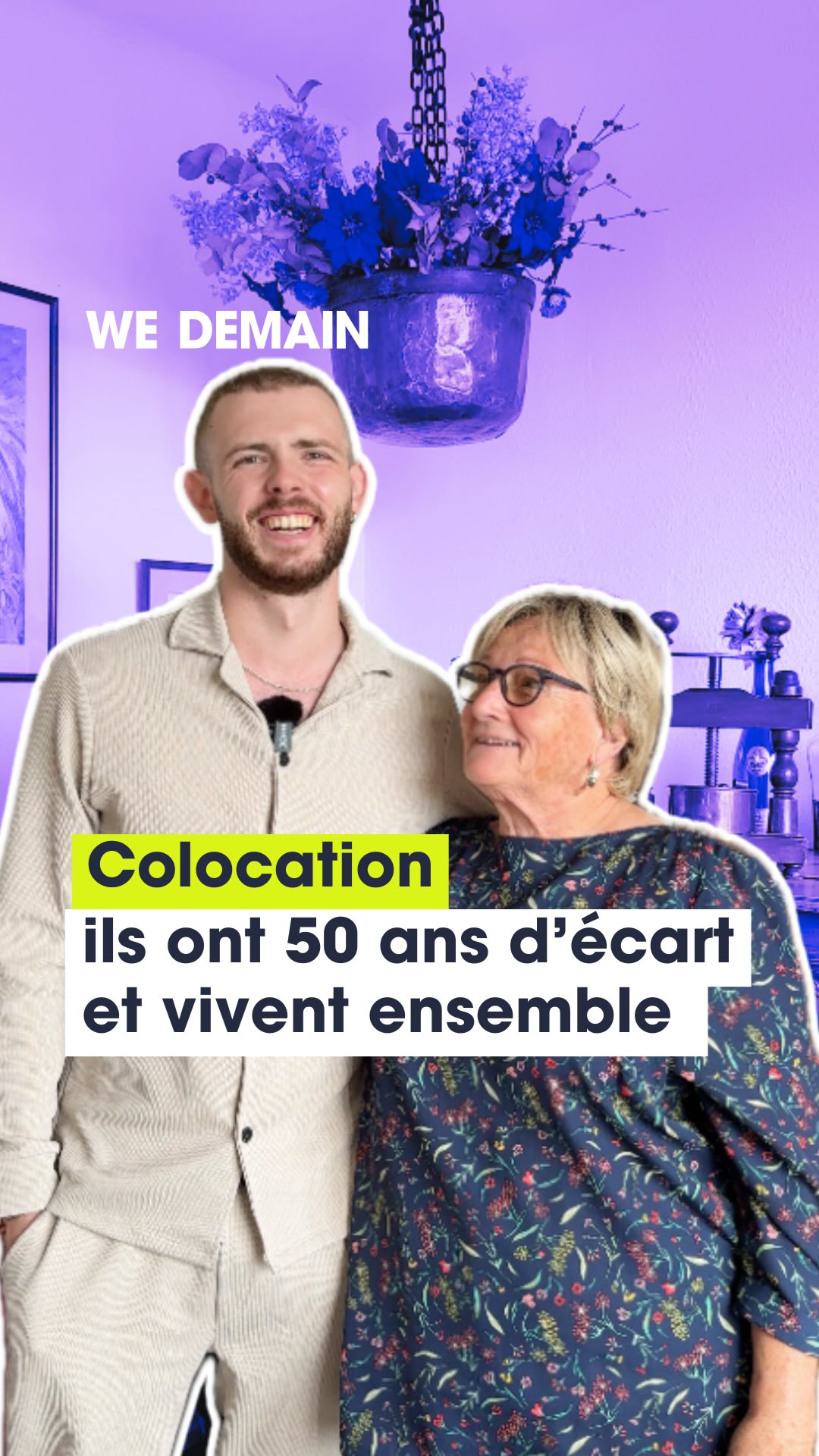 BAPTISTE A 25 ANS. NICOLE EN A 85. ET ILS SONT COLOCATAIRES DEPUIS 5 ANS.
Surprenant au premier abord ? Peut-être. Et pourtant, cette forme de cohabitation se révèle être l’une des plus prometteuses pour les années à venir. 

En réalité, rien de nouveau sous le soleil : vivre avec ses aînés est quelque chose que nous avons cessé de faire depuis seulement une ou deux générations. Et il semblerait bien que ce modèle revienne aujourd’hui à la mode.

Le principe ? Tout le monde y gagne. Pour les uns, de la compagnie, une forme de sécurité et une ouverture sur le monde d’aujourd’hui. Pour les autres, une deuxième famille, un loyer modeste et un vrai refuge. Portée par des associations comme @groupe_sos (anciennement Paris Solidaire) et des bailleurs sociaux comme la @rivp_ (régie immobilière de la Ville de Paris), la colocation intergénérationnelle a de beaux jours devant elle.

Et si ce retour vers le passé était en fait un retour vers le futur ? Une solution concrète contre l’isolement, la précarité économique et énergétique, ou encore le mal-logement.

🏠 Tu tenterais l’expérience, toi ? Dis-le en commentaire 👇
#Solidarite #habitat #wedemain